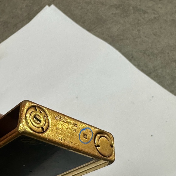Rare 18K 750 Gold Black S. T. Dupont Ligne Gatsby Lacquer Lighter - Picture 4 of 4